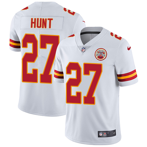 Nike Chiefs #27 Kareem Hunt White Men's Stitched NFL Vapor Untouchable Limited Jersey